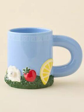Sculpted Ceramic Mug (NIB)